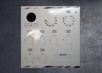 Smeg A1-7P compatible panel fascia sticker set. (image for) Smeg A1-7P compatible panel fascia sticker set.
