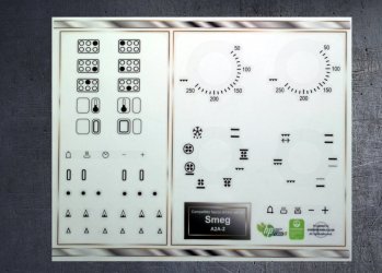 SMEG A2A-2 compatible fascia sticker set. (image for) SMEG A2A-2 compatible fascia sticker set.