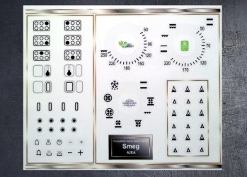 Smeg A2EA compatible fascia sticker set. (image for) Smeg A2EA compatible fascia sticker set.