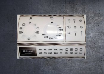 Whirlpool AKP244 IX Compatible fascia vinyl sticker set. (image for) Whirlpool AKP244 IX Compatible fascia vinyl sticker set.