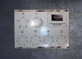 Whirlpool AKP334 IX Compatible fascia sticker set. (image for) Whirlpool AKP334 IX Compatible fascia sticker set.