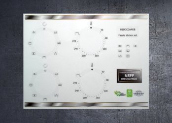 NEFF B1DCC0AN0B compatible panel fascia sticker set. (image for) NEFF B1DCC0AN0B compatible panel fascia sticker set.