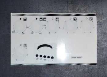 Belling Be317 compatible fascia sticker set. (image for) Belling Be317 compatible fascia sticker set.