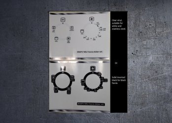 Belling BI60FV Mk2 suitable fascia sticker set. (image for) Belling BI60FV Mk2 suitable fascia sticker set.