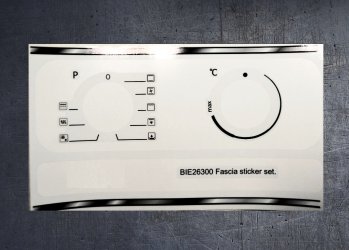 Beko BIE26300 compatible fascia sticker set. (image for) Beko BIE26300 compatible fascia sticker set.