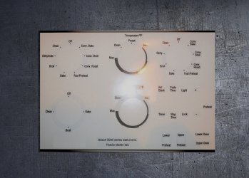 BOSCH 5000 SERIES compatible oven fascia sticker set. (image for) BOSCH 5000 SERIES compatible oven fascia sticker set.