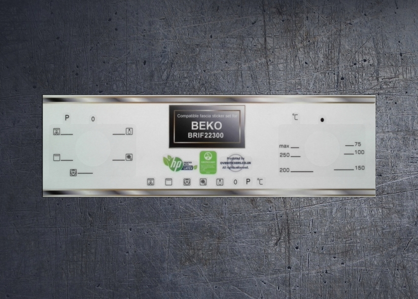 (image for) Beko BRIF22300 compatible fascia sticker set. - Click Image to Close