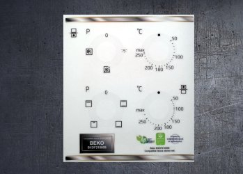 Beko BXDF21000S compatible fascia sticker set. (image for) Beko BXDF21000S compatible fascia sticker set.