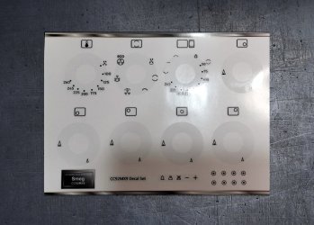 Smeg CC92MX9 compatible fascia sticker set. (image for) Smeg CC92MX9 compatible fascia sticker set.