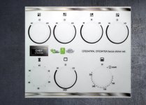 (image for) CHEF CFE547WA, CFE547SA compatible cooker fascia sticker set.