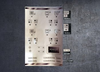 Kenwood Compatible CK 230 FS front panel fascia stickers x 2. (image for) Kenwood Compatible CK 230 FS front panel fascia stickers x 2.