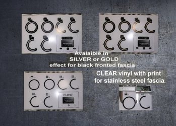 Rangemaster Classic 60 CLAS60NGFCR/C fascia sticker set. (image for) Rangemaster Classic 60 CLAS60NGFCR/C fascia sticker set.