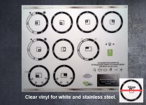 Rangemaster Classic Ceramic 110 Compatible fascia sticker set. (image for) Rangemaster Classic Ceramic 110 Compatible fascia sticker set.