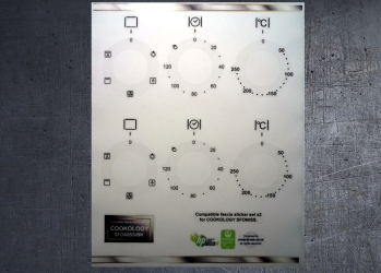 (image for) Cookology SFO60SS, SFO60BK Compatible fascia sticker set x2.