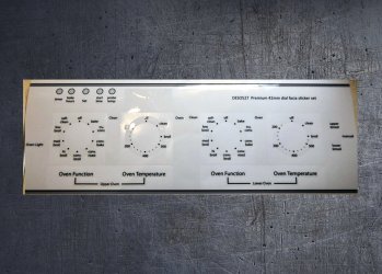 Viking DESO527 compatible panel fascia sticker set. (image for) Viking DESO527 compatible panel fascia sticker set.