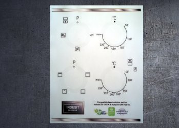 (image for) Hotpoint DIH 12D IX Compatible fascia sticker set.