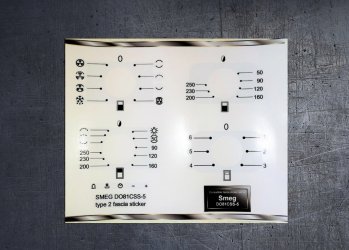 Smeg DO81CSS-5 Square clock compatible fascia sticker set. (image for) Smeg DO81CSS-5 Square clock compatible fascia sticker set.
