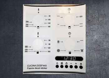 Smeg Cucina DOSF44X compatible fascia sticker set. (image for) Smeg Cucina DOSF44X compatible fascia sticker set.