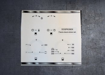 Smeg DOSP6390X compatible fascia sticker set. (image for) Smeg DOSP6390X compatible fascia sticker set.