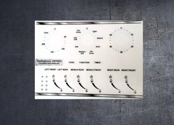 (image for) Westinghouse DSP965S compatible panel fascia sticker set.
