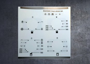 Smeg DUCO4C, DO4SS-5 compatible fascia sticker set. (image for) Smeg DUCO4C, DO4SS-5 compatible fascia sticker set.