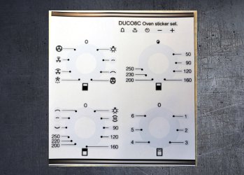 Smeg DUCO8C compatible fascia sticker set. (image for) Smeg DUCO8C compatible fascia sticker set.
