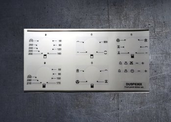 Smeg DUSF636X compatible fascia sticker set. (image for) Smeg DUSF636X compatible fascia sticker set.