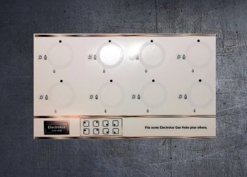 Electrolux compatible gas hob sticker set. (image for) Electrolux compatible gas hob sticker set.