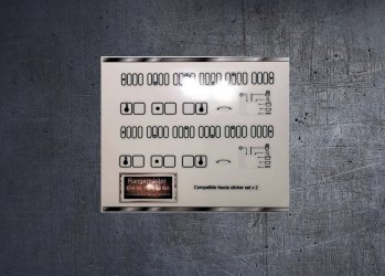 Rangemaster Elite SE 110 dual fuel compatible panel fascia sticker set. (image for) Rangemaster Elite SE 110 dual fuel compatible panel fascia sticker set.