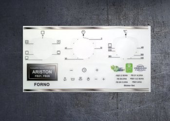 Ariston FB21, FB21.2, FB26 compatible fascia sticker set. (image for) Ariston FB21, FB21.2, FB26 compatible fascia sticker set.