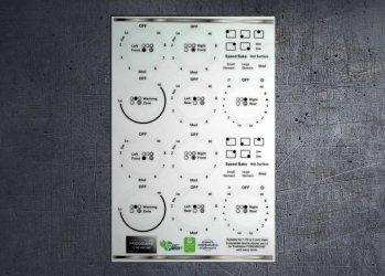 Frigidaire FCRE305CAW plus others compatible fascia sticker set. (image for) Frigidaire FCRE305CAW plus others compatible fascia sticker set.