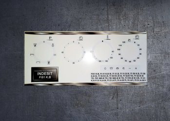INDESIT FI 51 etc compatible fascia sticker set, (image for) INDESIT FI 51 etc compatible fascia sticker set,