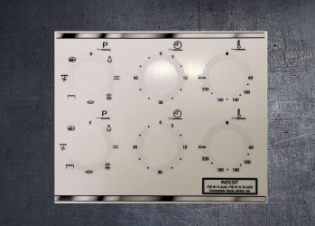 INDESIT FIE 61 K IX AUS compatible front panel fascia stickers. (image for) INDESIT FIE 61 K IX AUS compatible front panel fascia stickers.