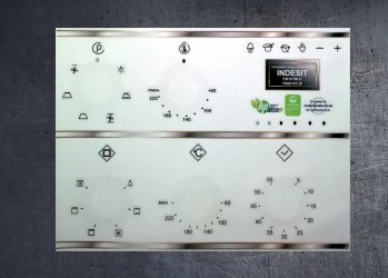 INDESIT FM10 RK, FM20 KC compatible fascia stickers. (image for) INDESIT FM10 RK, FM20 KC compatible fascia stickers.