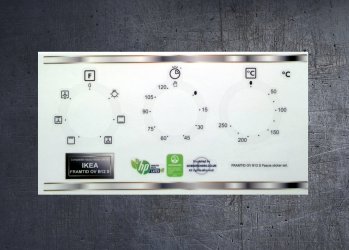 (image for) WHIRLPOOL FRAMTID OV B12 S compatible panel fascia sticker set.