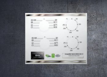 MIELE H4171, H4271 Compatible fascia sticker set. (image for) MIELE H4171, H4271 Compatible fascia sticker set.