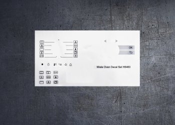 Miele H6460 Compatible panel fascia sticker set. (image for) Miele H6460 Compatible panel fascia sticker set.