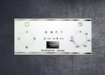 Siemens SIE HB12450 GB compatible fascia sticker set. (image for) Siemens SIE HB12450 GB compatible fascia sticker set.