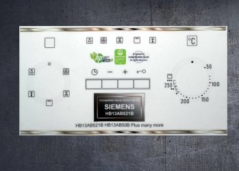(image for) Siemens HB13AB521B, HB13AB50 compatible fascia sticker set.