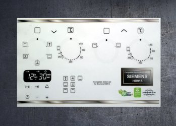 Siemens HB915... series compatible panel fascia sticker set. (image for) Siemens HB915... series compatible panel fascia sticker set.