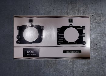 Bosch HBA13B160B compatible fascia stickers. (image for) Bosch HBA13B160B compatible fascia stickers.