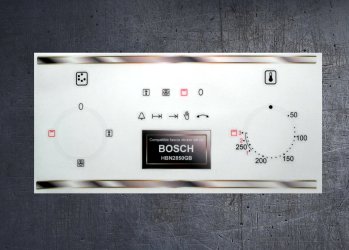 Bosch HBN2850GB compatible fascia sticker set. (image for) Bosch HBN2850GB compatible fascia sticker set.