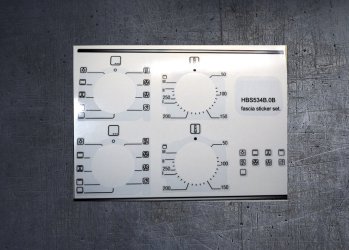 BOSCH HBS534B.OB compatible fascia sticker set. (image for) BOSCH HBS534B.OB compatible fascia sticker set.