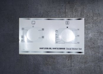 Bosch HHF133B.0B, HHF313BROB fascia sticker set. (image for) Bosch HHF133B.0B, HHF313BROB fascia sticker set.