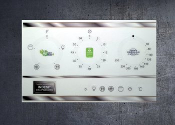INDESIT Aria IFW 6330 IX/WH compatible fascia sticker set. (image for) INDESIT Aria IFW 6330 IX/WH compatible fascia sticker set.