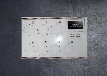 INDESIT K3E1/G K3E11/G compatible fascia stickers. (image for) INDESIT K3E1/G K3E11/G compatible fascia stickers.