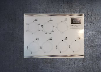 INDESIT K6G110S(X)NL compatible fascia sticker set. (image for) INDESIT K6G110S(X)NL compatible fascia sticker set.