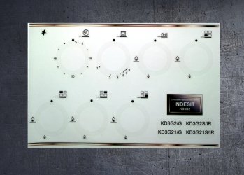 INDESIT KD3G2/G compatible fascia sticker set. (image for) INDESIT KD3G2/G compatible fascia sticker set.