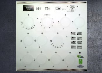 INDESIT KP100IX compatible fascia panel sticker set. (image for) INDESIT KP100IX compatible fascia panel sticker set.