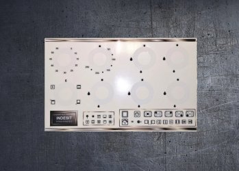 INDESIT KP9508, KP9507E/G compatible fascia stickers. (image for) INDESIT KP9508, KP9507E/G compatible fascia stickers.